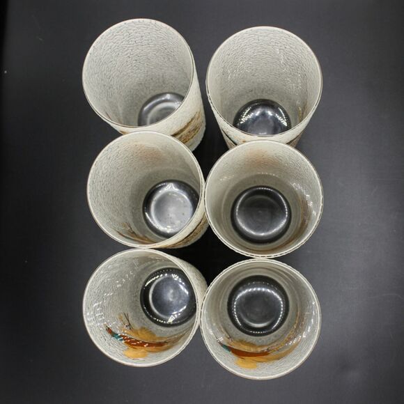 Vintage Highball Glasses Pheasant Design Tumblers West Virginia Glass Retro MCM - Picture 6 of 6